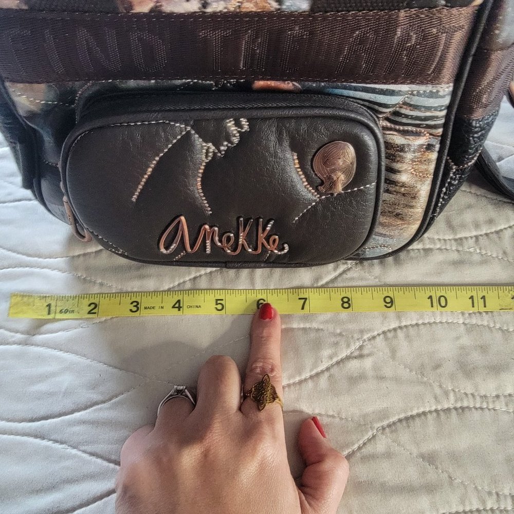 Anekke Artistic Brown and Black Crossbody Bag - Picture 10 of 11
